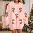 thumbnail image 2 of TTUHYWXI Christmas Sweatshirts Women Sequin Christmas Shirts Sparkly Xmas Graphic Long Sleeve Crewneck Pullover Tops (Pink, XL), 2 of 8