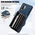 thumbnail image 4 of Phone Case for Samsung Galaxy Note 10 Plus Note10+ 5G Wallet Cover with Tempered Glass Screen Protector Wrist Crossbody Strap Lanyard Credit Card Holder Note10 + Notes 10+ Ten Not S10 10Plus Blue, 4 of 7