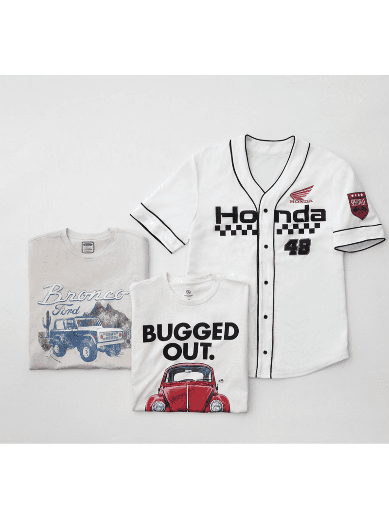 Honda Men's and Big Men's Baseball Jersey, Sizes XS-3XL - Walmart.com
