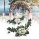 thumbnail image 1 of Paquete De 2 Flores Artificiales De Boda, Cartel Romántico De Ceremonia De Bienvenida De Boda, Decoración Floral, Flores Artificiales Colgantes, Botín Floral Para, 1 of 7