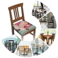thumbnail image 7 of Cauagu Vintage Typewriter Floral for Dining Chair Seat Covers,Slipcovers Kitchen Chair Covers Upholstered Chair Seat Cushion Cover Chair Seat Protector-Four Pieces, 7 of 7