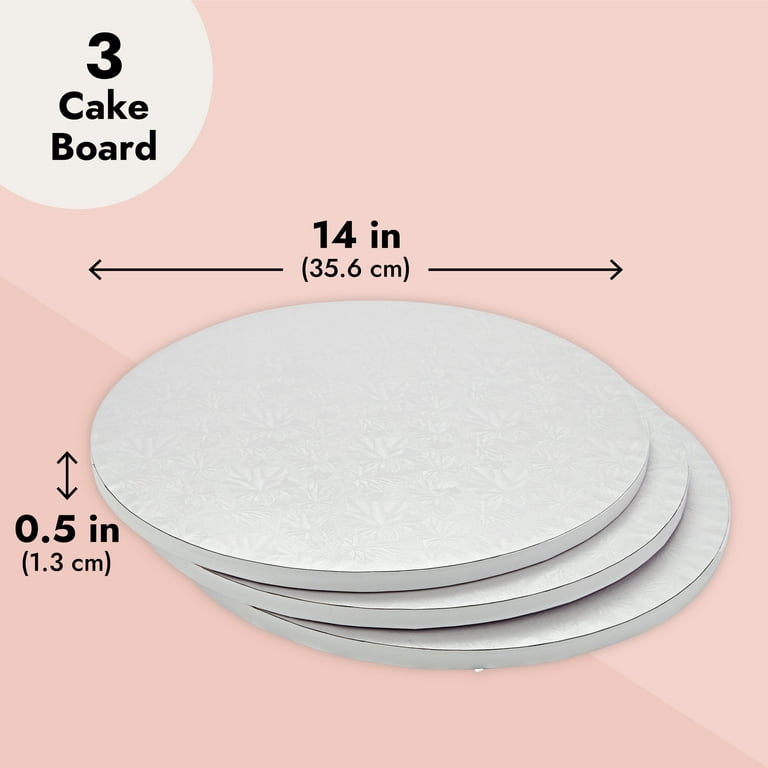 Cake board rond 33 cm argent