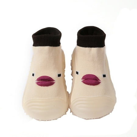 

ZMHEGW Kids Shoes Home Slippers Cartoon Warm House Slippers For Lined Winter Indoor Shoes For Toddler