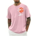 thumbnail image 2 of DDAPJ pyju Oversized T-shirts for Men Big and Tall Vintage Palm Tree Graphic Tees Loose Casual Athletic Tee Shirt Lightweight Summer Round Neck Tee Tops Back to College Sale Pink 4XL, 2 of 4