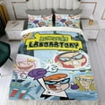 thumbnail image 4 of El Laboratorio de Dexter Conjunto de sábanas temático, trío de piezas, cómodo y amigable con la piel, diseño único, regalo de decoración para el hogar para familiares, amigos y fans,140cm *210cm, 4 of 6
