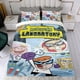thumbnail image 4 of El Laboratorio de Dexter Conjunto de sábanas temático, trío de piezas, cómodo y amigable con la piel, diseño único, regalo de decoración para el hogar para familiares, amigos y fans,173cm *218cm, 4 of 6