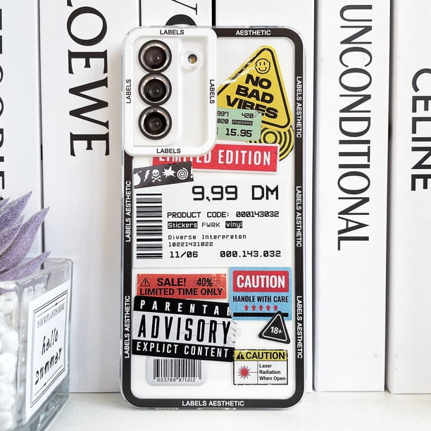 Funda de teléfono con pegatinas para Samsung Galaxy S20 Plus, S21 FE, S22, S23 Ultra, A54, A53, A52, A33, A32, A13, A73 Fivean unisex