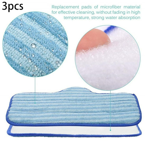 3 Pack Compatible For Dupray Neat Steam Cleaner Microfiber Pad Mop