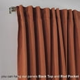 thumbnail image 5 of 3S Brother's Extra Long Room Darkening 240" Length Faux Velvet Burnt Orange Curtain Drapes - Hanging Back Tab 5-25 Feet Custom Made ( 1 Panel ) - Made in Turkey (52"Wx240"L), 5 of 6