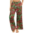 thumbnail image 2 of Xuniizn Pajamas Pants for Women, Plus Size Elastic Christmas Plaid Loungewear Pants, Holiday Cozy Casual Pajamas, 2 of 7