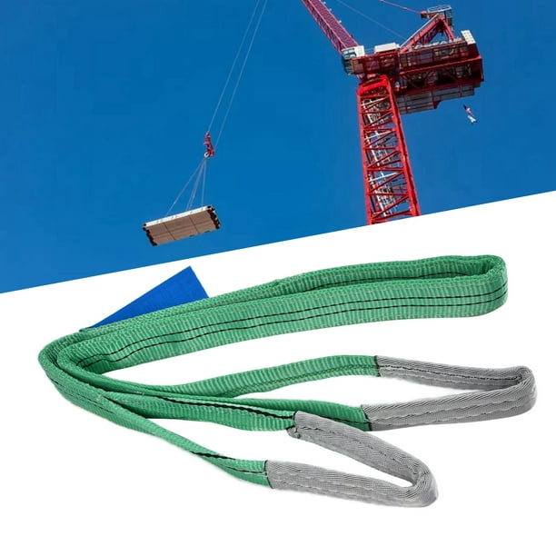 Polyester Lifting Sling, Crane Accessories Thickened Web Slings High  Strength 2T Load For Power Engineering For Port Transportation