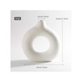 thumbnail image 3 of 1pc Solid Color Flower Vase, Modern White Porcelain Flower Arrangement Container, For Home Decor, 3 of 5