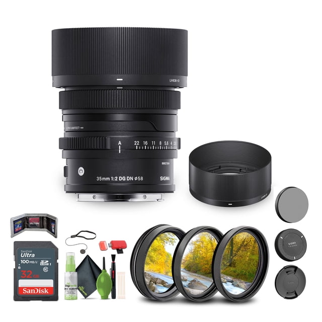 Sigma Objectif Contemporain 35mm f/2 DG DN pour Sony E + Bundle