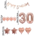 thumbnail image 2 of Rose Gold 30th Birthday Decoration Set Happy Birthday Banner Balloons 30 Years Old Birthday Party Supplies Helium Balloons Number 30 Balloons Latex Balloon Foil Balloon, 30th Birthday Party Balloons, 2 of 5