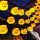 thumbnail image 1 of Decoraciones de Halloween, adornos de Halloween, luces de cadena de calabaza con pilas, luces naranjas de Halloween, decoraciones de iluminación para fiestas de Halloween, cercas de patio, luces de ca, 1 of 6