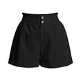 thumbnail image 4 of Utoimkio High Waist Button Shorts for Women Casual Paper Bag Waist Summer Shorts with Pockets, 4 of 7