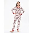 thumbnail image 4 of Elippeo Christmas Family Pajamas Matching Set Santa Claus Print Long Sleeve Tops and Pants Sleepwear, 4 of 10