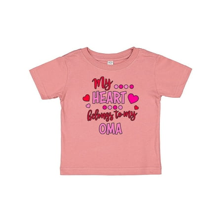 

Inktastic My Heart Belongs to my Oma Gift Baby Boy or Baby Girl T-Shirt