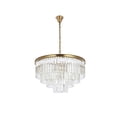 thumbnail image 5 of Elegant Lighting Sydney 32" Modern Metal/Crystal Chandelier in Satin Gold/Clear, 5 of 9