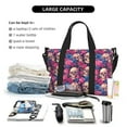 thumbnail image 4 of Travel Duffle Bag Skull rose blue flower Travel Tote Bags Carry on Luggage Waterproof Weekender Bags with Top Handle Adjustable Shoulde Strap for Travel Gym, 4 of 5