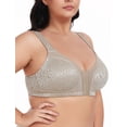 thumbnail image 6 of WingsLove Front Fastening Bras for Women Minimizer Wireless Non Padded Full Coverage Back Support Plus Size Bras (Toffee,38DDD), 6 of 6