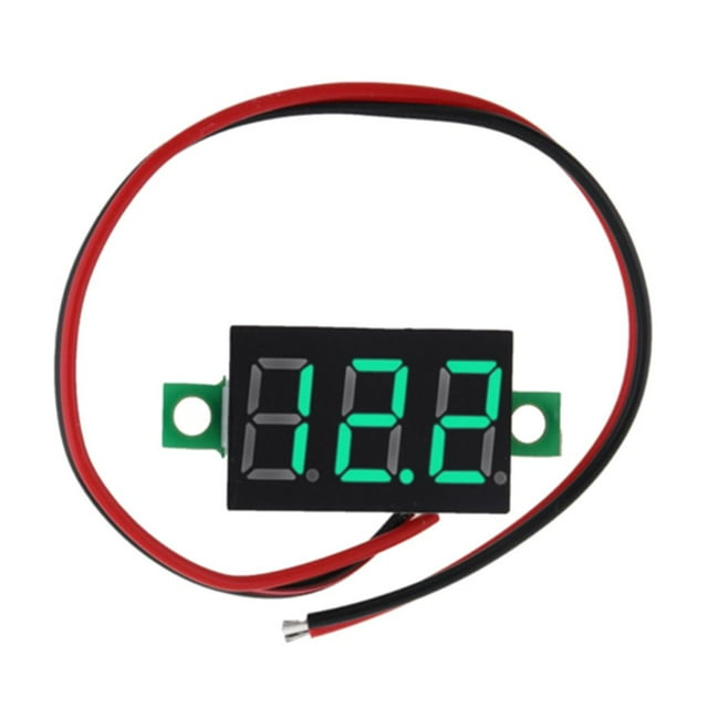 koolsoo 0.28'' DC 2.5-30V Mini Digital LED meter Meter for Car Motorcycle Green