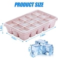 thumbnail image 2 of Lumikrypt 4 Pack Silicone Ice Cube Trays with Lid, Easy Release Ice Molds, BPA Free, Reusable and Stackable Ice Trays for Freezer for Cocktail, Whiskey, 2 of 7