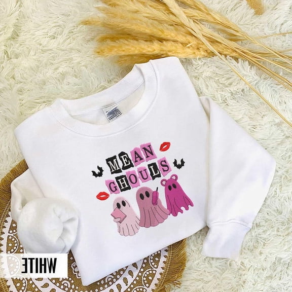 Mean Ghouls Halloween Embroidered Sweatshirt