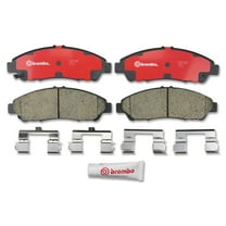 For Acura MDX ZDX Front Disc Ceramic Slotted Brake Pad Set with Hardware Brembo