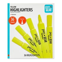 Pen+Gear Highlighters, Chisel Tip, Yellow, 36 Count
