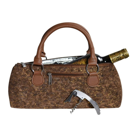 Primeware Wine Clutch Bag Thermal Insulated Wine Carrier Tote Holds Red and White Wine 750 Milliliter Bottle Includes Portable Waiter Style Corkscrew