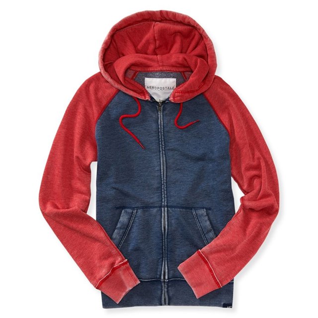 Sudadera con capucha Colorblock Aeropostale para Hombre Rojo Extragrande