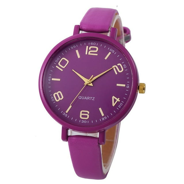 Reloj de cuarzo para mujer, relojes para mujer, reloj de pulsera analógico de cuarzo de piel sintética informal para mujer, reloj de cuarzo