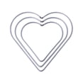 thumbnail image 1 of LEEYNEER Metal Ring 3 Size Metal Dreamcatcher Rings Hoops DIY Craft Heart Shape Hoops 8/10/12, 1 of 9