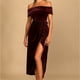 thumbnail image 2 of Vestido de terciopelo con un hombro al descubierto para mujer - Poliéster y spandex, elegante para la noche y la playa, 2 of 8