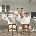 thumbnail image 2 of Tolead 30" Upholstered and Has Back Counter Bar Stools - Set of 2, Beige, 2 of 6