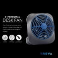 thumbnail image 3 of Ventilador a batería O2COOL Treva de 5 pulgadas, 2 velocidades, azul oscuro, 3 of 7