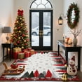thumbnail image 3 of Haperlare 5'x7' Christmas Rug Snowflake Christmas Tree Floor Carpet, Washable Holiday Decorative Rug Non Slip Low Pile Indoor Mat for Living Room Bedroom Dining Room, Red, 3 of 8