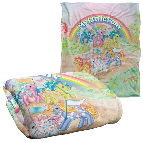 My Little Pony Retro Classic Ponies Officially Licensed Silky Touch Super Soft Throw Blanket 50' x 60'