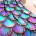 thumbnail image 3 of Mermaid Scales Pattern Blanket,Comfortable Soft Flannel Throw Blanket,All Season,Warm Lightweight Blankets for Sofa Bed Couch Living Room Chair,60"x80"(150x200cm), 3 of 4