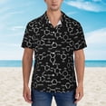 thumbnail image 2 of Xecao Chemistry Formulas 1 Pattern Men's Hawaiian Shirt with Button Front and Chest Pocket Classic Short Sleeve Beach Vacation Shirt,Small, 2 of 7