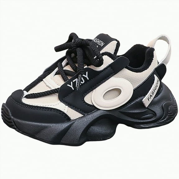 Drie Toddler Boy Sneakers Boys Sneakers Toddler Baby Boy Shoes Sneakers for Boys and Girls Breathable Athletic Running Sports Sneakers Black,12