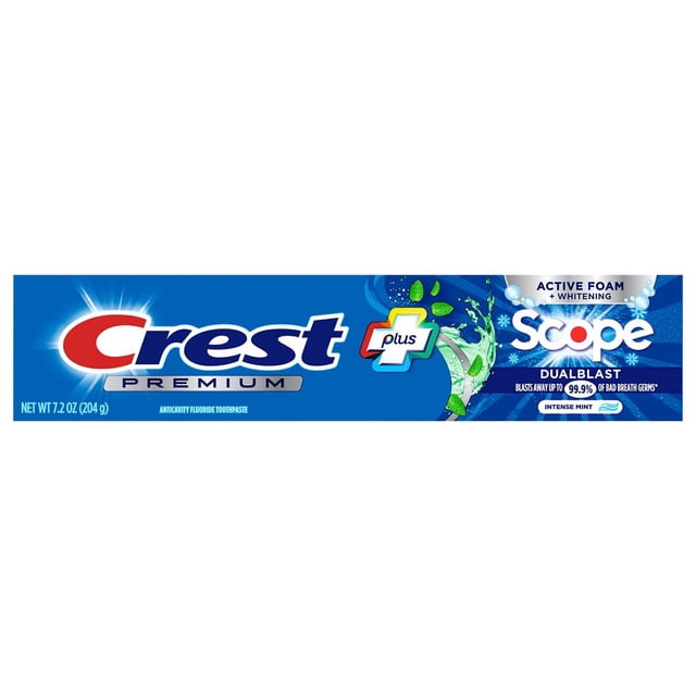 Pasta de dientes Crest Premium Plus Antibacterial Foam Intense Mint