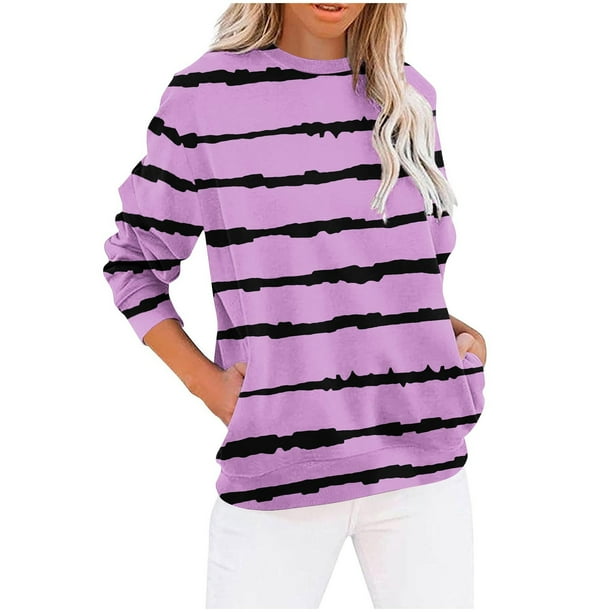 Ailaofu Women's Fall Winter T-Shirts Casual Long Sleeve Crewneck Tunic Tops Loose Comfy Blouse