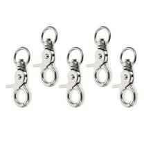 HOMEMAXS 5pcs Stainless Steel Bird Cage Door Lock Buckle Heavy Duty Spring Latch for Parrot Cage Secure Your Birdcage Metal Clips for Small Pet Cage Accessories