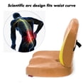 thumbnail image 1 of Memory Foam Back Lumbar & Coccyx Support Pillows Two Piece Set Sciatica & Pain Relief Seat Chair or Car Cushion With 18 Massage Points Navy Blue Khaki, 1 of 13