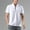 68#White, variant on Dwaogom Men's Long Sleeve Polo Shirt Solid Zip Up Casual Slim Fit Golf Shirts Tops