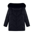 thumbnail image 4 of ZRGHAOYLQ Women's Winter Puffer Jacket Coat Slim Fit Padded Parkas Thermal Zip Up Jackets Solid Quilted Coats with Faux Fur Hood Long Sleeve Warm Up Overcoat for Cold Weather, 4 of 6