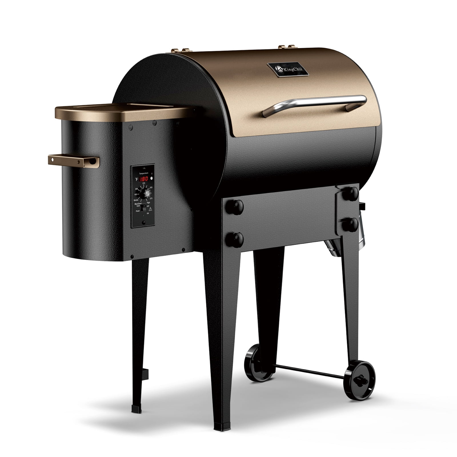 KingChii Wood Pellet Smoker & Grill 305 sq. in, 8 in 1 Outdoor Smokers