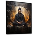 thumbnail image 2 of Designart "Meditating In Black And Gold Yogic Style I" Yoga Floater Framed Canvas Art Print, 2 of 5